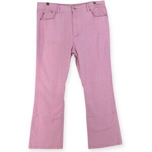 Demona Flared Jeans Women's 21/22 Pink Barbiecore Blingy Pockets Raised Texture
